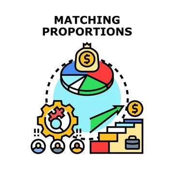 Analyzing performance and growth for business proportions Stock Illustration