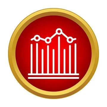 Analyzing performance data with graph and bar chart icon Illustrazione stock