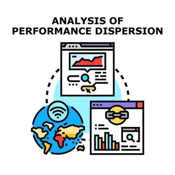 Analyzing performance dispersion across global business networks イラスト素材