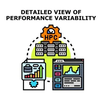 Analyzing performance variability for high performance computing Stock Illustration