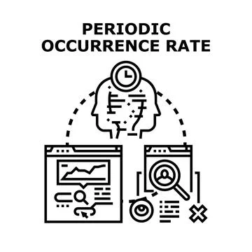 Analyzing periodic occurrence rate data in business イラスト素材