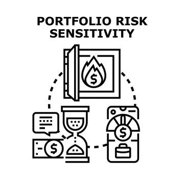 Analyzing portfolio risk sensitivity and investment strategy イラスト素材