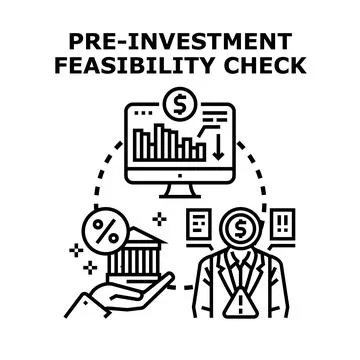 Analyzing pre investment feasibility before making financial decisions イラスト素材