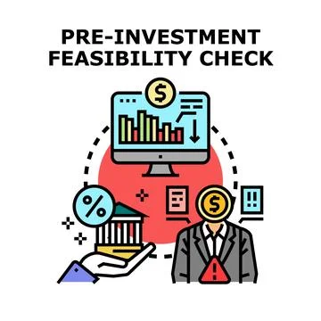 Analyzing pre investment feasibility before making financial decisions イラスト素材