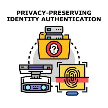 Analyzing privacy preserving identity authentication through biometric scanni Stock Illustration