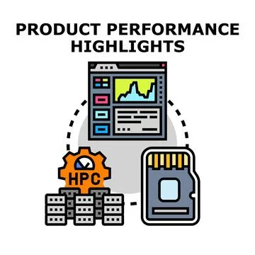 Analyzing product performance with high performance computing Stock Illustration