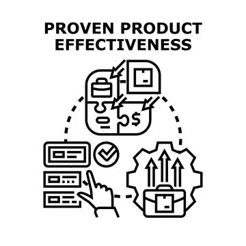 Analyzing proven product effectiveness and business optimization strategy イラスト素材