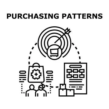 Analyzing purchasing patterns for customer segmentation and marketing Illustrazione stock