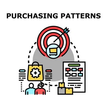 Analyzing purchasing patterns for customer segmentation and marketing 스톡 일러스트