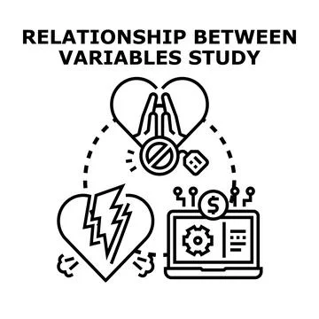Analyzing relationship stress variables and financial impact Stock Illustration