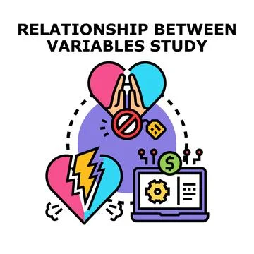 Analyzing relationship stress variables and financial impact Stock Illustration