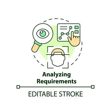 Analyzing requirements concept icon イラスト素材