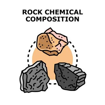 Analyzing rock chemical composition and geological structure Stock Illustration