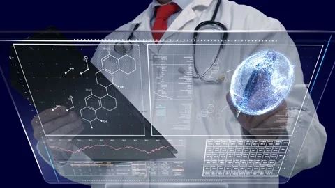 Analyzing Science Data  Vídeo Stock 200750923