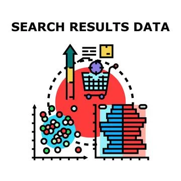 Analyzing search results data for business intelligence Stock Illustration