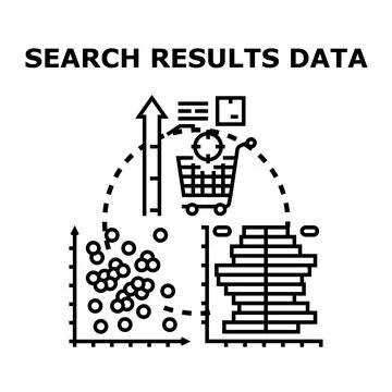 Analyzing search results data for business intelligence Stock Illustration