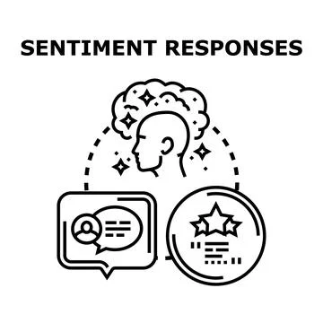 Analyzing sentiment responses and customer feedback concepts Stock Illustration