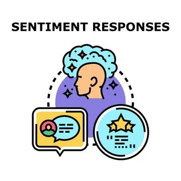 Analyzing sentiment responses and customer feedback concepts Stock Illustration