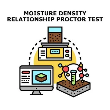 Analyzing soil moisture density relationship with proctor test 스톡 일러스트