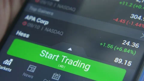 Analyzing stock chart on smart phone at night Stock Footage 168141672