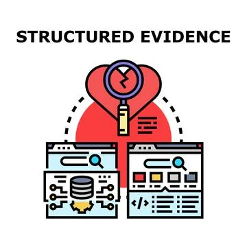 Analyzing structured evidence and digital information for investigation 库存插图