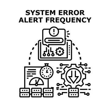 Analyzing system error alert frequency and data flow イラスト素材
