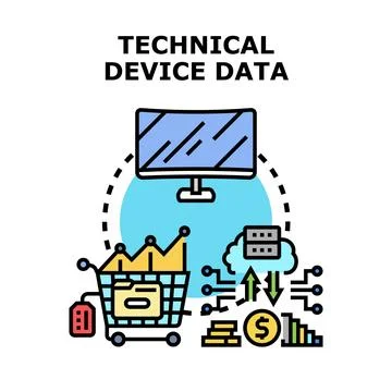 Analyzing technical data for online business and finance 스톡 일러스트