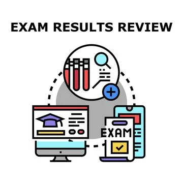 Analyzing test results review process in education Stock Illustration
