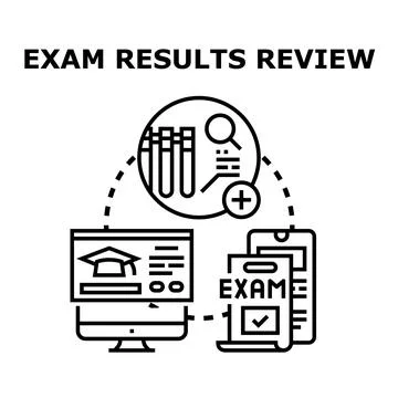 Analyzing test results review process in education 库存插图