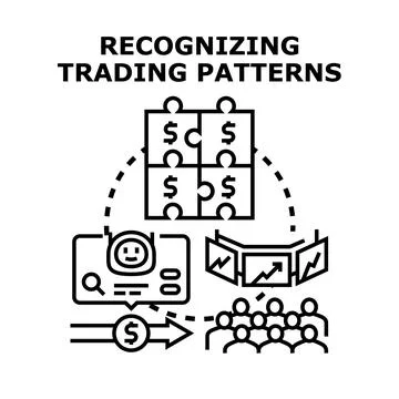 Analyzing trading patterns for market strategy success Stock Illustration