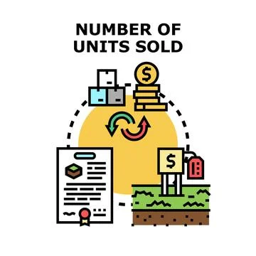 Analyzing units sold and sales transactions concept イラスト素材