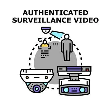 Analyzing video surveillance for security and authentication Stock Illustration