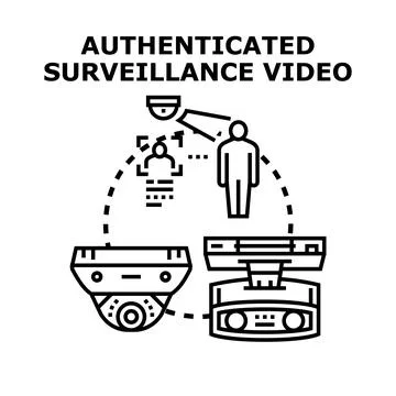 Analyzing video surveillance for security and authentication Stock Illustration