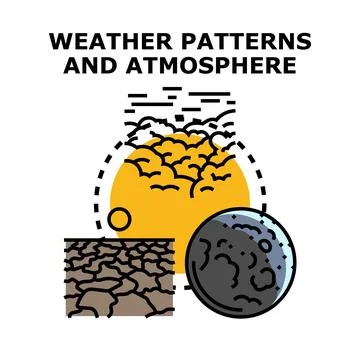 Analyzing weather patterns and atmospheric conditions concept Stock Illustration