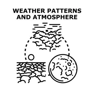 Analyzing weather patterns and atmospheric conditions concept Stock Illustration