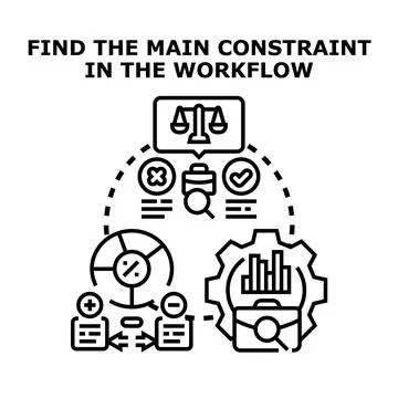 Analyzing workflow constraints for business process optimization Stock Illustration