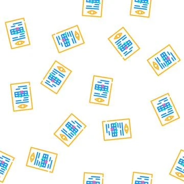 Anamnesis ophthalmology vector seamless pattern Illustrazione stock