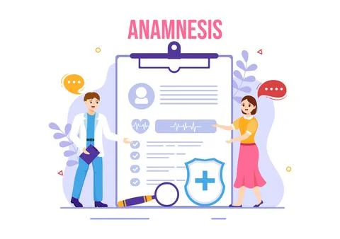 Anamnesis System Vector Illustration for Information About the Disease and .. Stock Illustration