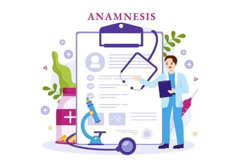 Anamnesis System Vector Illustration for Information About the Disease and .. Stock Illustration