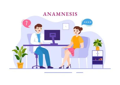Anamnesis System Vector Illustration for Information About the Disease and .. Stock Illustration
