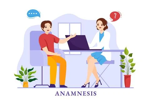 Anamnesis System Vector Illustration for Information About the Disease and .. Stock Illustration