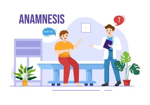 Anamnesis System Vector Illustration for Information About the Disease and .. Stock Illustration