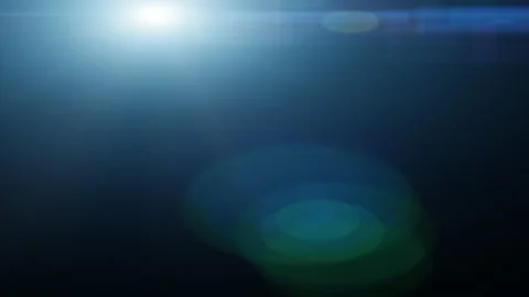 Anamorphic blue optical lens flares moving. Cinematic look. Natural blue light Video stock 153108639