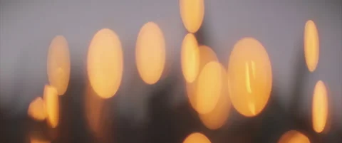 Anamorphic bokeh lights for Christmas tree 4K sliding video Stock Footage 320451048