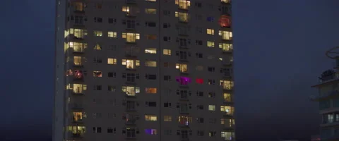 Anamorphic City Night 15 Stockbeeldmateriaal 152663725
