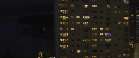 Anamorphic City Night 3 Stockbeeldmateriaal 152666513