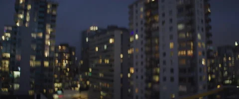 Anamorphic City Night 5 Stockbeeldmateriaal 152657298