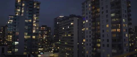 Anamorphic City Night 6 Stockbeeldmateriaal 152657523