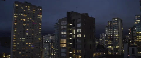 Anamorphic City Night 7 Stockbeeldmateriaal 152659256