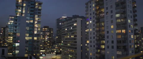 Anamorphic City Night 8 Stockbeeldmateriaal 152660031